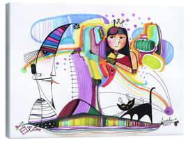 Canvas print Adventures of the Black Cat - Elena Samborskaja