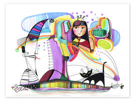 Obraz Adventures of the Black Cat - Elena Samborskaja