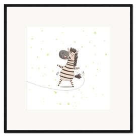 Framed art print Disco Zebra - Julia Reyelt