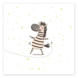 Poster Disco Zebra - Julia Reyelt