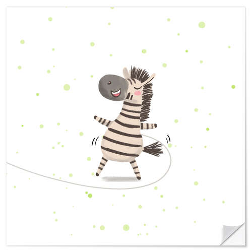 Wandsticker Disco Zebra