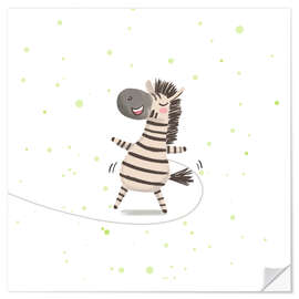 Wandsticker Disco Zebra