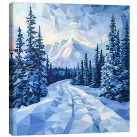 Tableau sur toile Blue Snow Forest - Maria Tuzhilkina