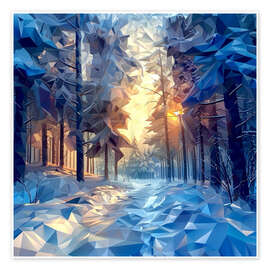 Tableau Morning in the Winter Forest - Maria Tuzhilkina