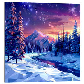 Gallery Print Sonnenuntergang in den Alpen