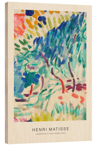 Tableau en bois Landscape at Collioure II, 1905 - Henri Matisse