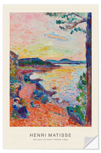 Vinilo para la pared The Gulf of Saint Tropez, 1904 - Henri Matisse