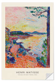 Selvklæbende plakat The Gulf of Saint Tropez, 1904 - Henri Matisse