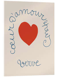 Tableau en verre acrylique Coeur d'Amour epris - Verve - Henri Matisse