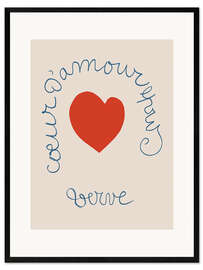 Kehystetty taidepainatus Coeur d'Amour epris - Verve