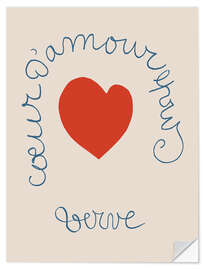Sticker mural Coeur d'Amour epris - Verve - Henri Matisse