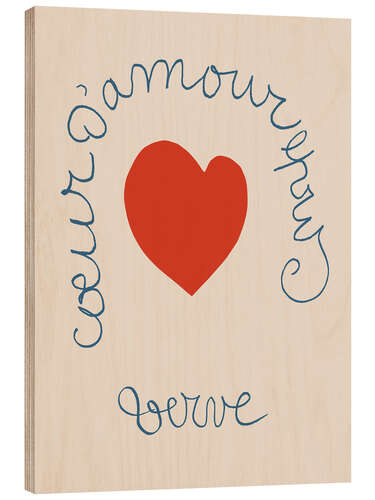 Obraz na drewnie Coeur d'Amour epris - Verve