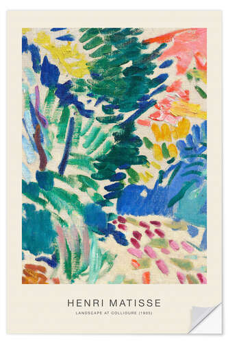 Muursticker Landscape at Collioure I, 1905 - Henri Matisse