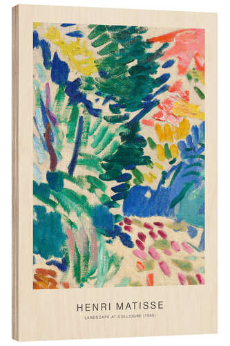 Cuadro de madera Landscape at Collioure I, 1905 - Henri Matisse