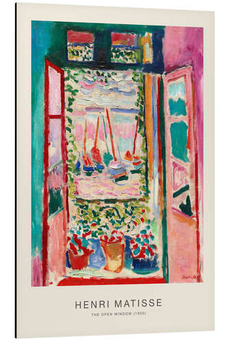 Aluminiumsbilde The Open Window, 1905 - Henri Matisse