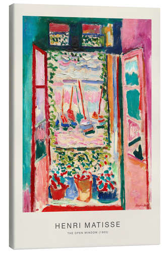 Canvas print The Open Window, 1905 - Henri Matisse