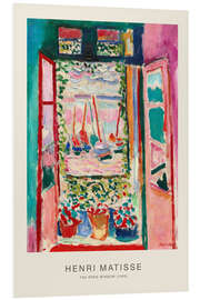 PVC-taulu The Open Window, 1905 - Henri Matisse