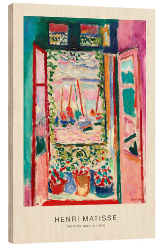 Wood print The Open Window, 1905 - Henri Matisse