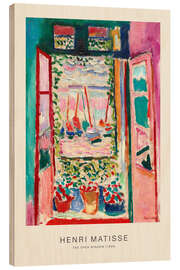 Cuadro de madera The Open Window, 1905 - Henri Matisse