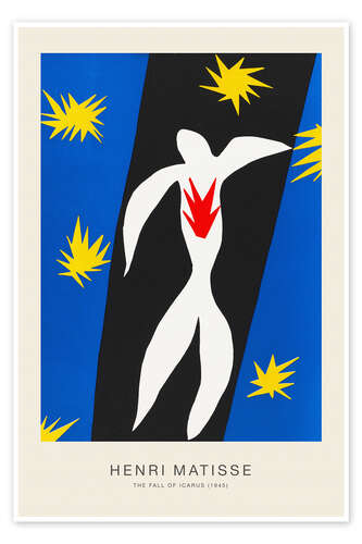 Poster The Fall of Icarus, 1945 - Henri Matisse