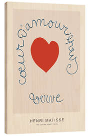 Wood print The Loving Heart, 1949 - Henri Matisse