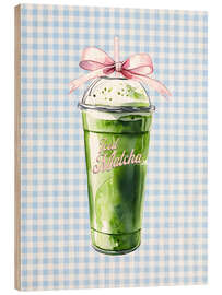 Wood print Iced Matcha - Sisi And Seb