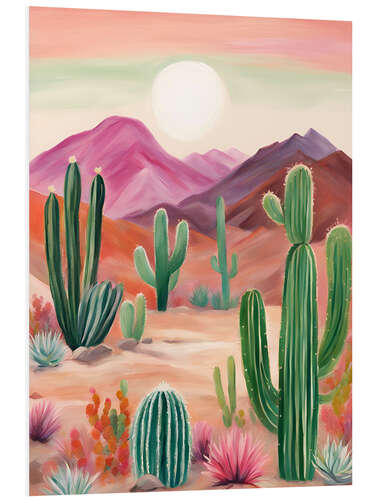 Foam board print Cactus desert