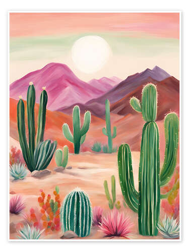 Plakat Cactus desert