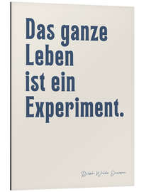Magnettafel Das ganze Leben ist ein Experiment - Ralph W. Emerson