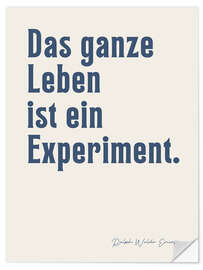 Naklejka na ścianę Das ganze Leben ist ein Experiment - Ralph W. Emerson