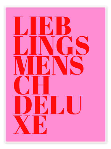 Plakat Lieblingsmensch Deluxe