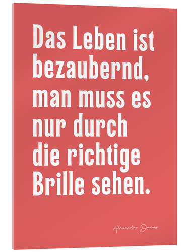Acrylglasbild Das bezaubernde Leben - Alexandre Dumas