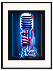Gerahmter Kunstdruck Blue Velvet