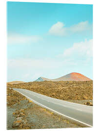Acrylic print Road through the lava landscape of Lanzarote - Michael Schulz Dostal