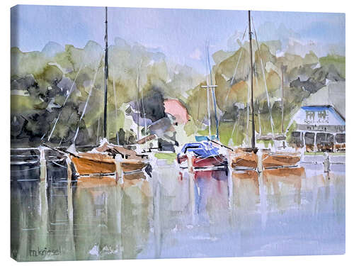 Canvas print Althagen Harbor, Ahrenshoop