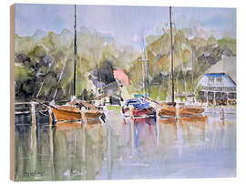 Tableau en bois Althagen Harbor, Ahrenshoop - Matthias Kriesel