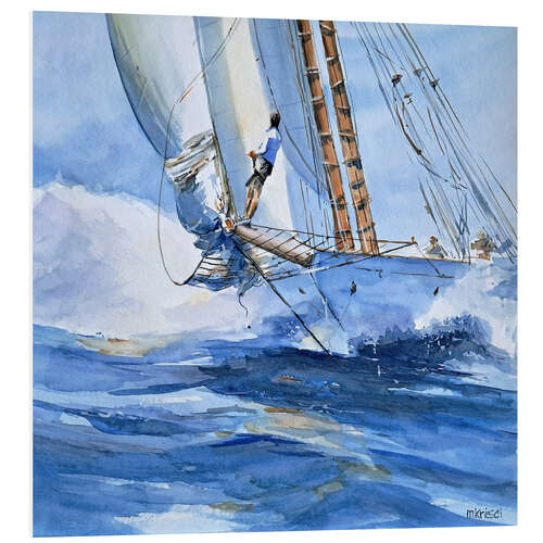 Print på skumplade Sailing just for fun