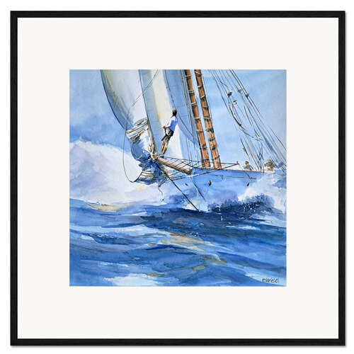 Stampa artistica con cornice Sailing Just for fun