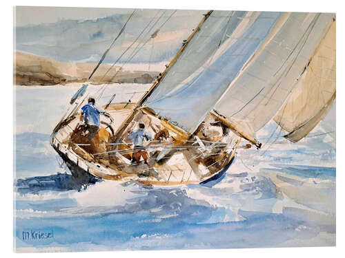 Acrylic print Sailing downwind