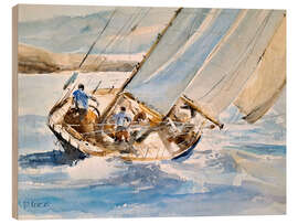 Tableau en bois Sailing downwind - Matthias Kriesel