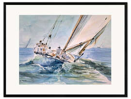 Plakat artystyczny premium w ramie Sailing together