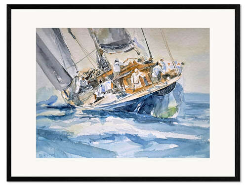 Framed art print Regatta - Topaz