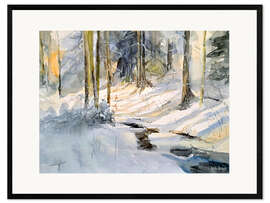 Gerahmter Kunstdruck Winterlicht