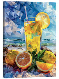 Leinwandbild Cocktail am Strand