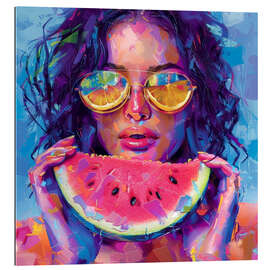 Galleritryk Juicy Watermelon and Bright Brunette