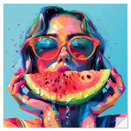 Sticker mural Summer Enjoyment - Maria Tuzhilkina