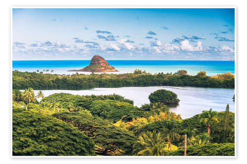 Poster Kaneohe Bay in Oahu Island