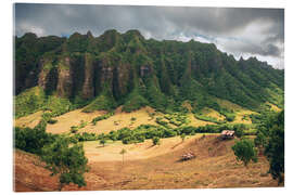Acrylglasbild Das Jurassic Valley, Kualoa Ranch, Oahu - Chiara Salvadori