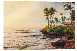 Acrylic print The Turtle Bay at the sunset, Oahu - Chiara Salvadori