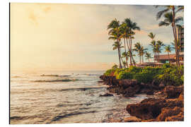 Aluminium print The Turtle Bay at the sunset, Oahu - Chiara Salvadori